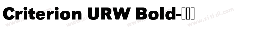 Criterion URW Bold字体转换